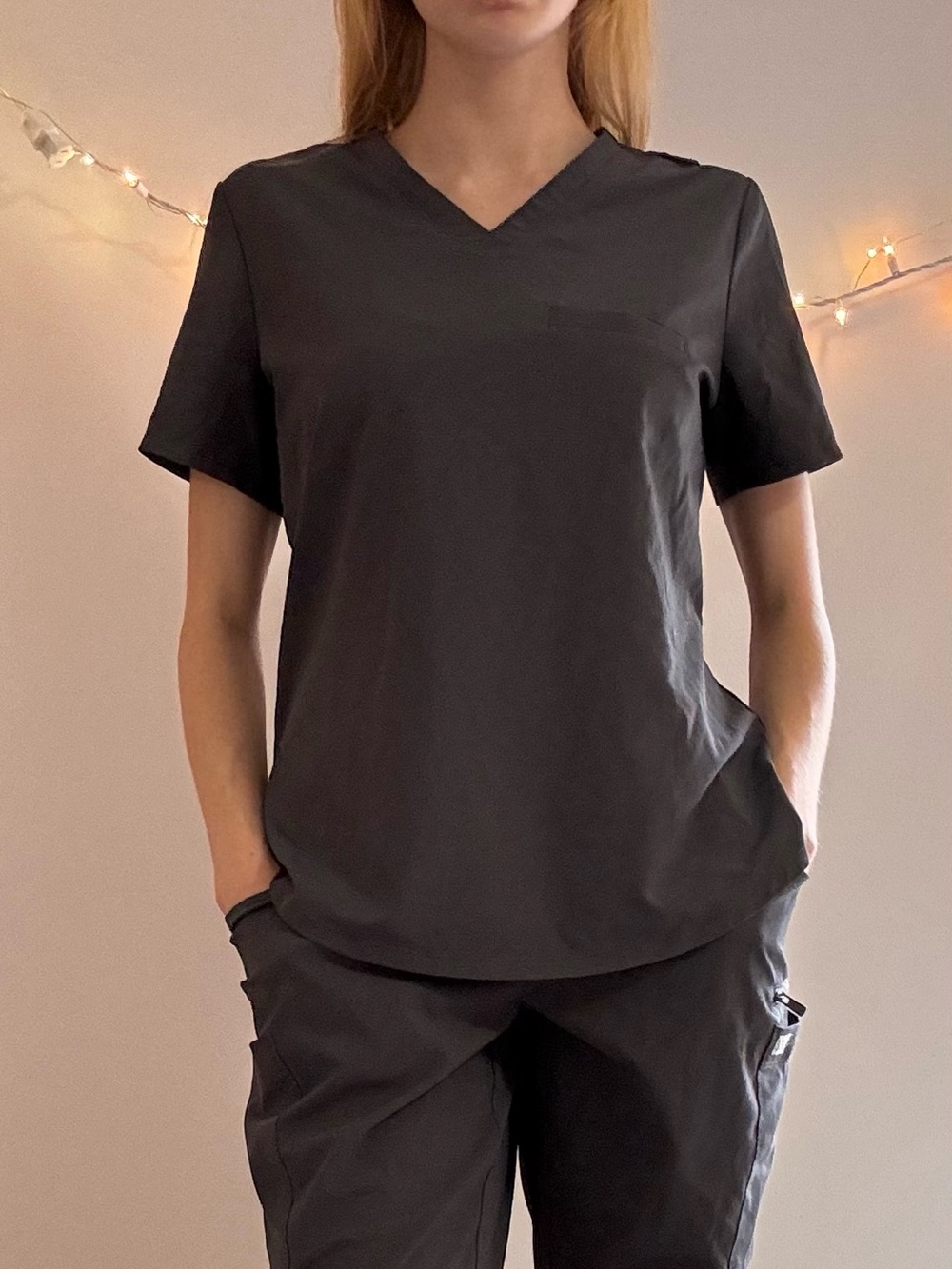 Gray Nursing Scrub Set